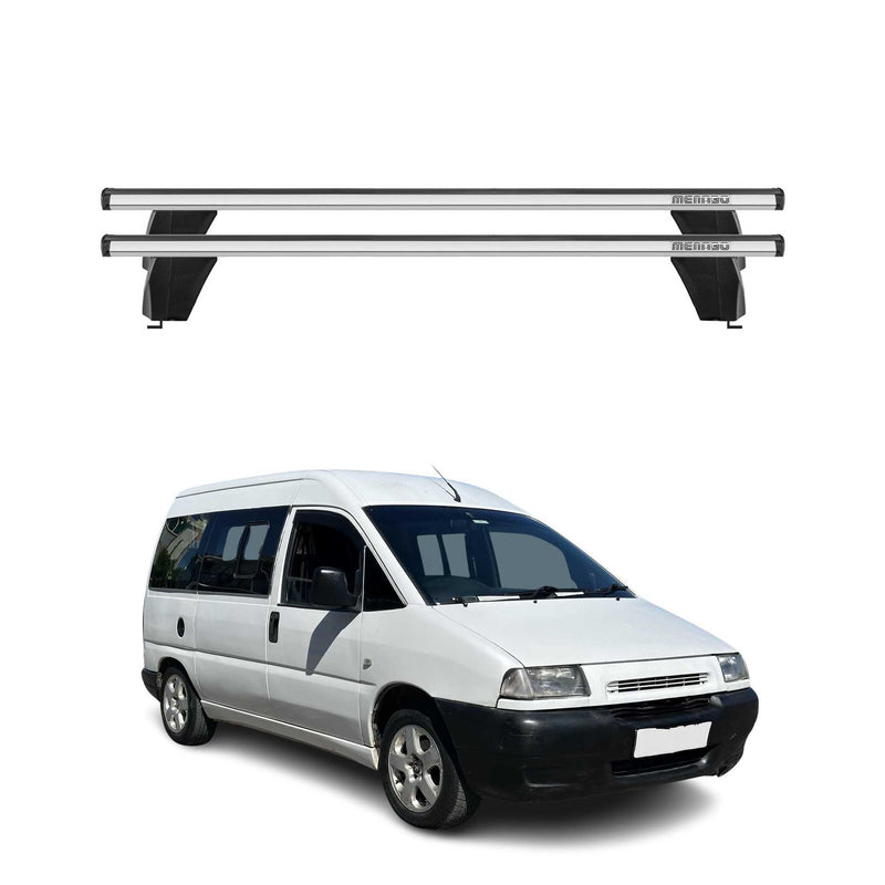 Menabo Barres de toit Transversales pour Peugeot Expert 1994-2006 Gris ABE 2x