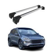 Barres De Toit Transversales pour Ford Kuga III 2019-2026 Aluminium Gris ABE