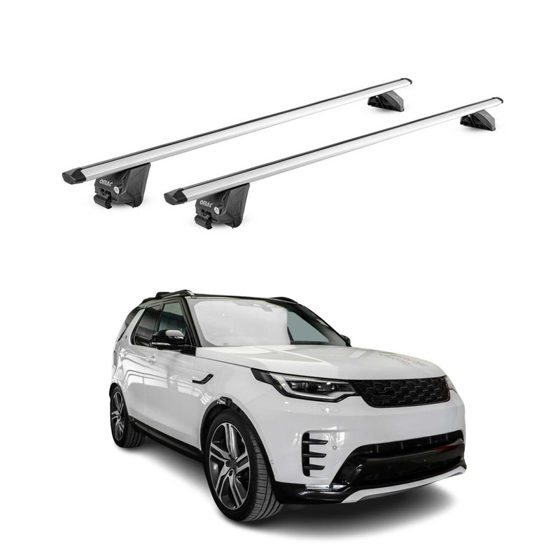 Barres de toit transversales ABE pour Land Rover Discovery Velar 2017-2025 Gris