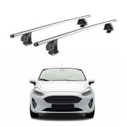 Barres de toit transversales Alu pour Ford Fiesta VII HB 2018-2023 5 Portes Gris