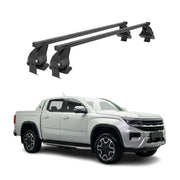 Menabo Barres de toit transversales pour VW Amarok II 2023-2026 Acier Noir 2x
