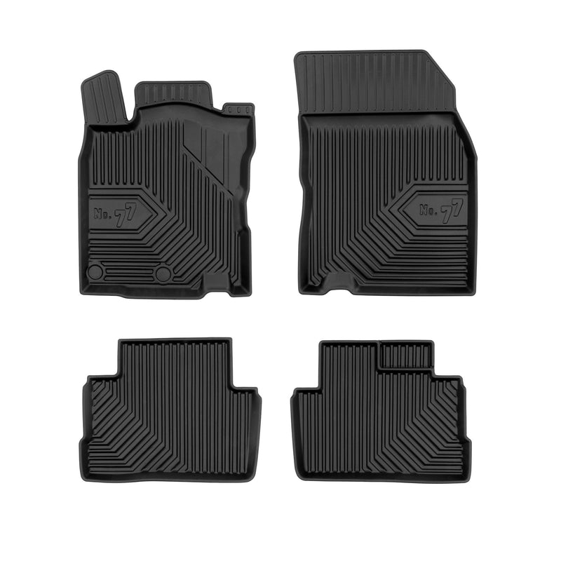 Tapis de Sol de Voiture pour Nissan Qashqai II 2013-2021 TPE Imperméable 4Pcs