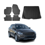 Kit Tapis de sol et coffre pour Volvo XC60 2009-2019 Noir TPE