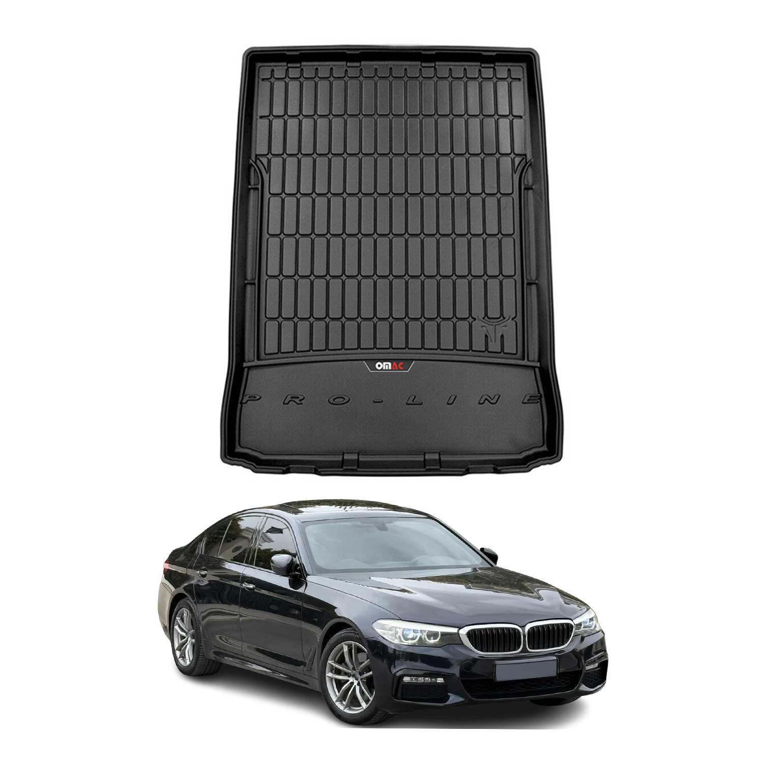 OMAC Tapis de coffre caoutchouc pour BMW Série 5 G30 2017-23 / M5 F90 2018-2023