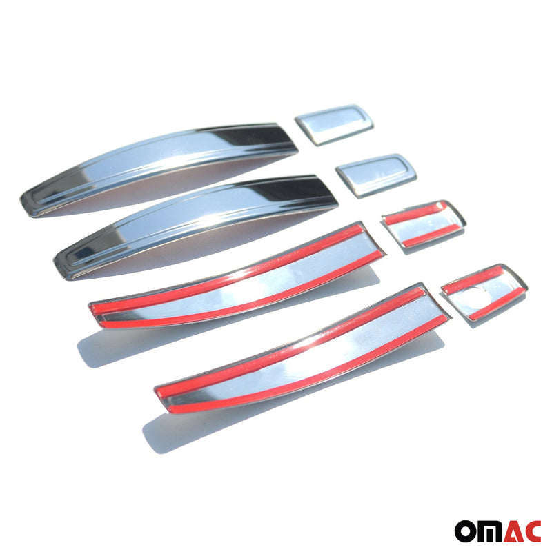 Couverture poignée de porte pour Opel Astra H 2004-2010 4 Portes Acier 8Pcs