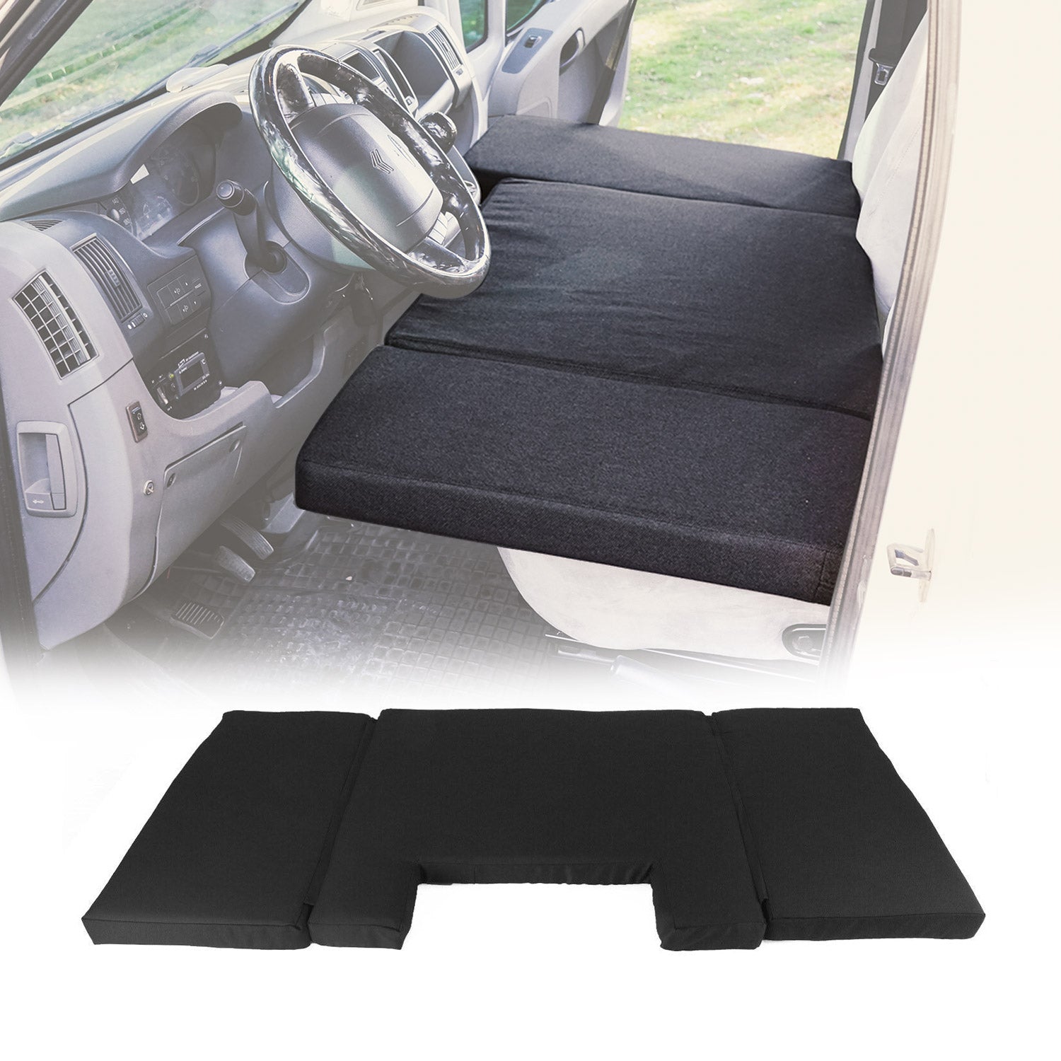Matelas de Camping Pliable pour Mercedes Vito W447 2014-2025 Noir Polyester