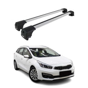 Barres De Toit pour Kia Cee'd Estate Break 2012-2018 Aluminium Gris ABE