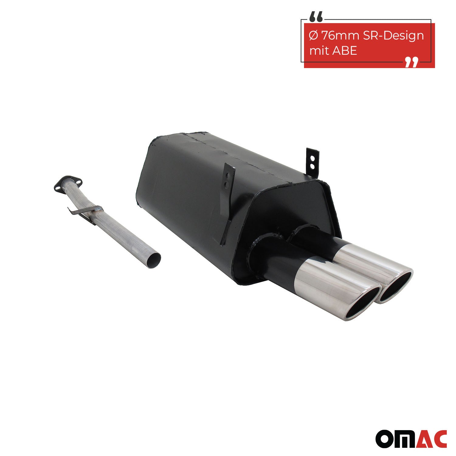 Échappement arrière Novus pour BMW Série 3 E36 316/318 2x76mm SR-Design ABE