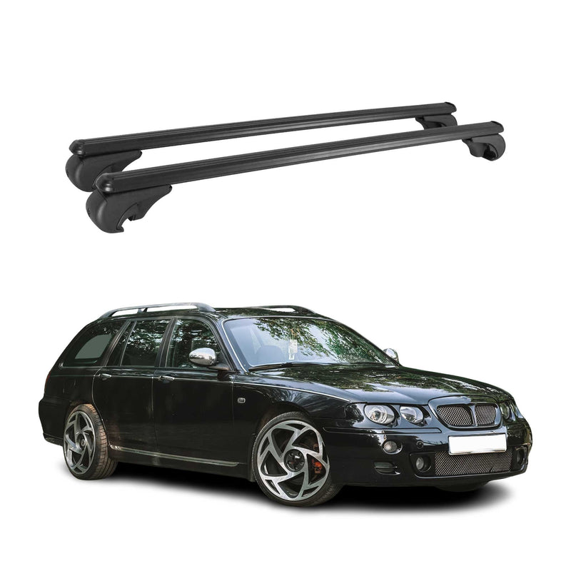 Barres de toit Transversales pour MG ZT-T 2002-2005 Aluminium Noir