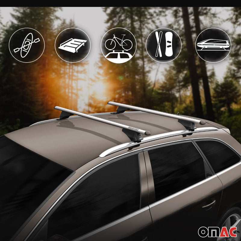 Tiger Barres de toit transversales pour Hyundai Tucson 2020-2025 Gris
