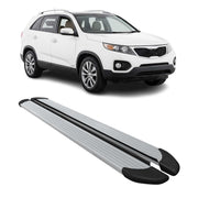 Marchepieds Latéraux pédale pour Kia Sorento 2009-2013 Aluminium Argent 2Pcs