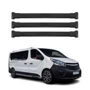 OMAC Barres de toit en aluminium pour Fiat Talento 2016-2020 Noir 3x
