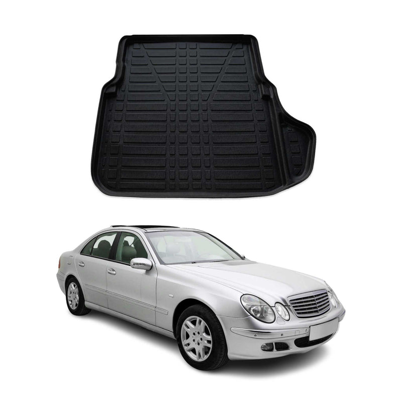 Tapis de Coffre pour Mercedes-Benz E-Klasse 2003-2009 en TPE Noir