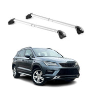 Barres de toit pour Seat Ateca KH 2016-2026 5P Gris Argenté 2 pièces ABE