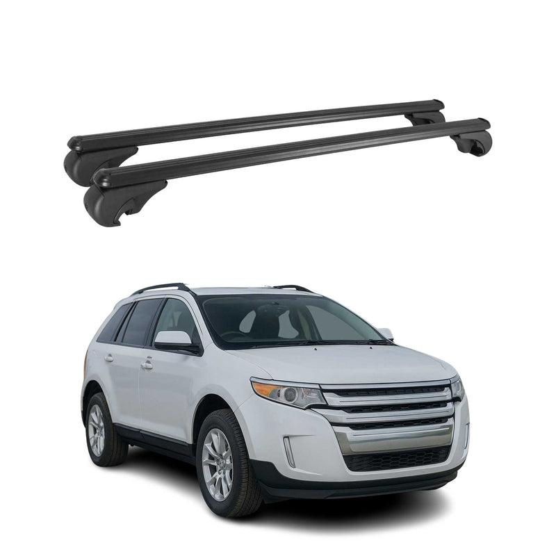 Barres de toit Transversales pour Ford Edge 2007-2014 Aluminium Noir
