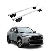Barres de toit Transversales pour Toyota Corolla Cross 2021-2023 Argent ABE