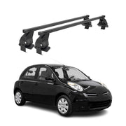 Barres Transversales Menabo pour Nissan Micra 2002-2010 5-portes Noir