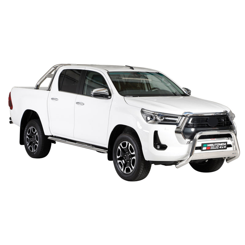 Pare-buffle Avant pour Toyota Hilux 2021-2025 63mm en Acier Inoxydable Argent
