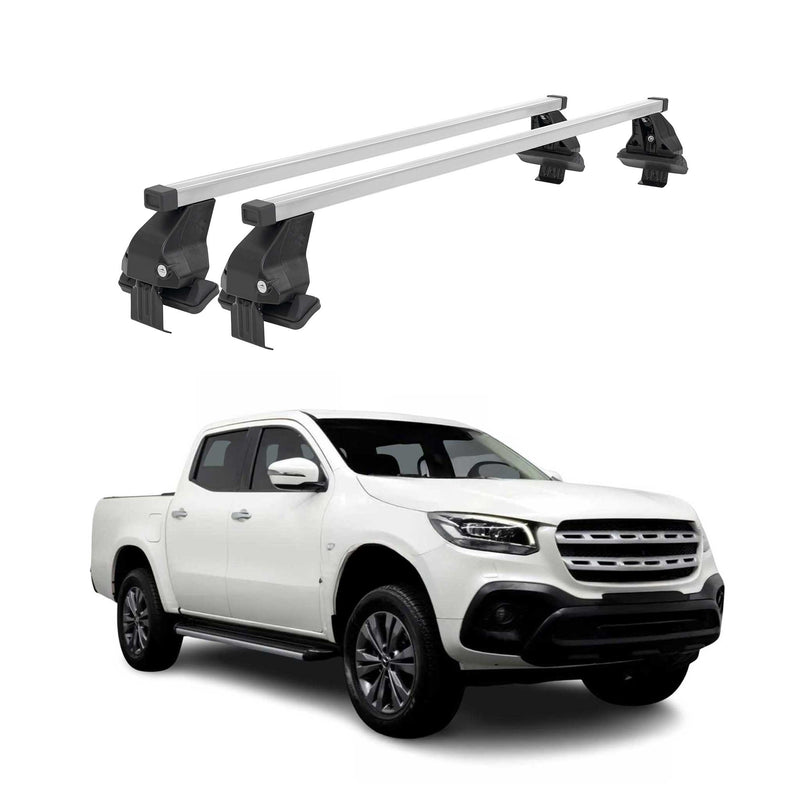 Barres de toit transversales pour Mercedes X 2018-2024 Acier Gris