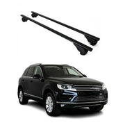 Barres de toit Transversales pour VW Touareg 2010-2018 Fer Noir