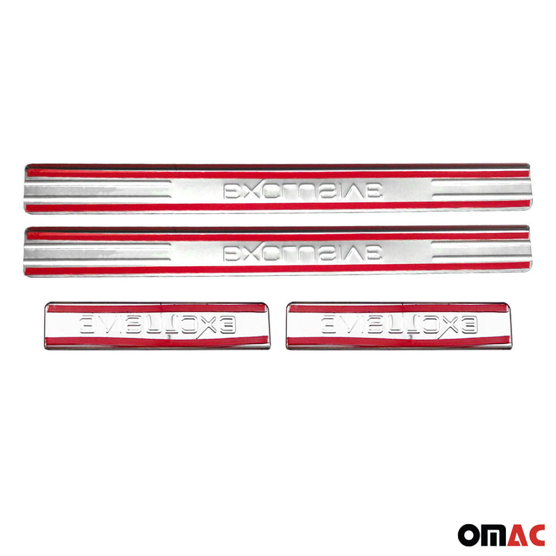 Seuils de porte pour Mazda CX-5 2017-2025 Exclusive en acier inox Chromé