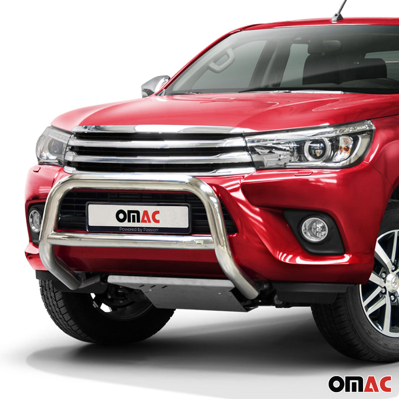 Pare-Buffle Avant Pour Toyota Hilux 2015-2017 Acier Inoxy Argent