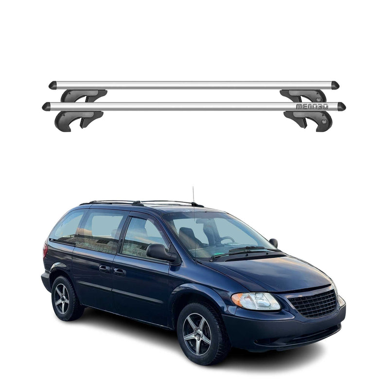 Barres de toit transversales pour Dodge Caravan 1996-2005 90kg Alu Gris 2tlg