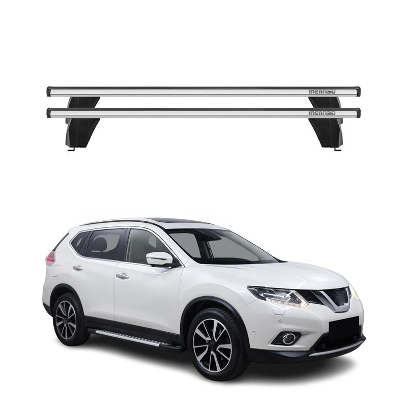 Menabo Barres de toit Transversales pour Nissa X-Trail T32 2013-2017 Alu Gris