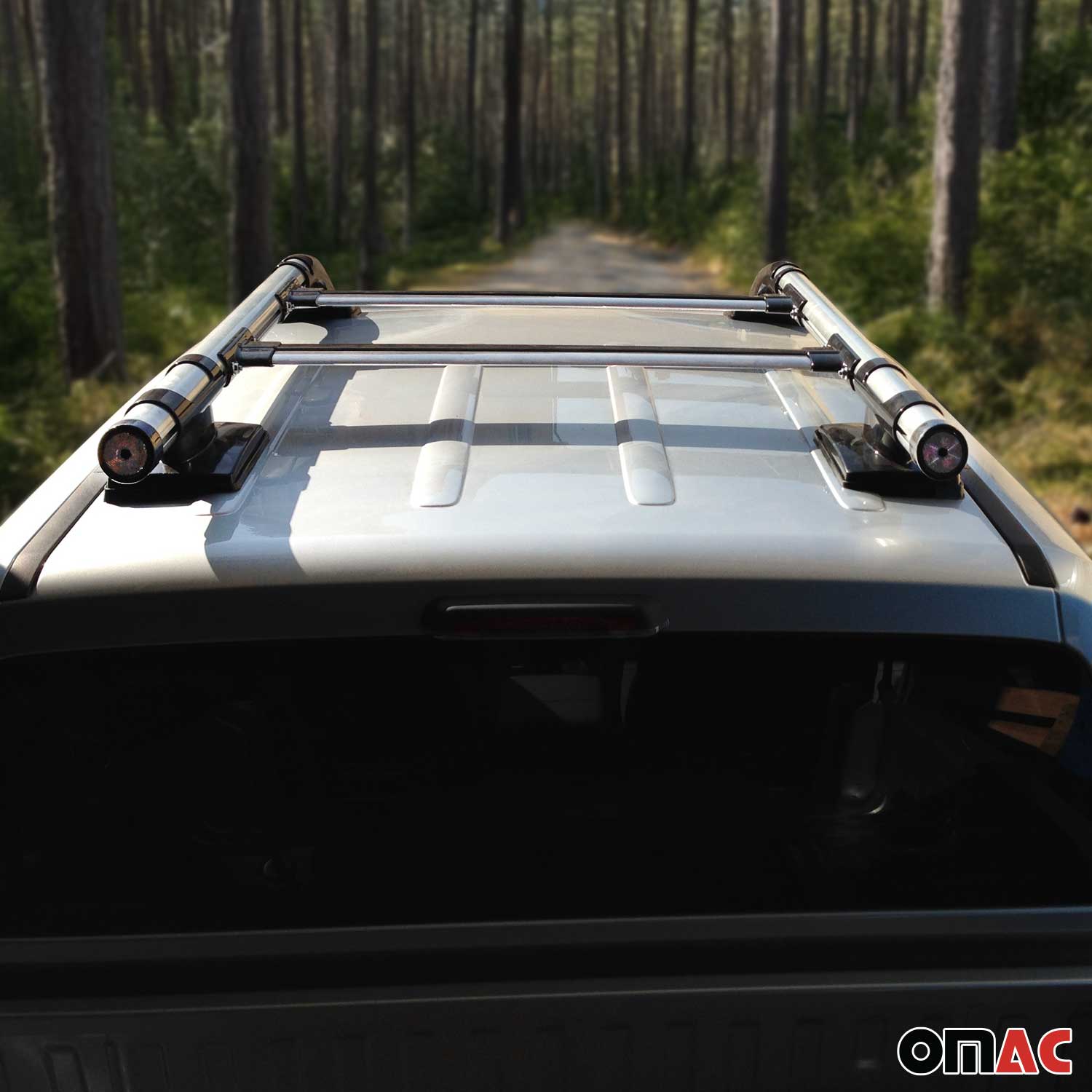 KIT Barres de toit trans+long pour Mazda BT-50 2007-2012 Aluminium Gris