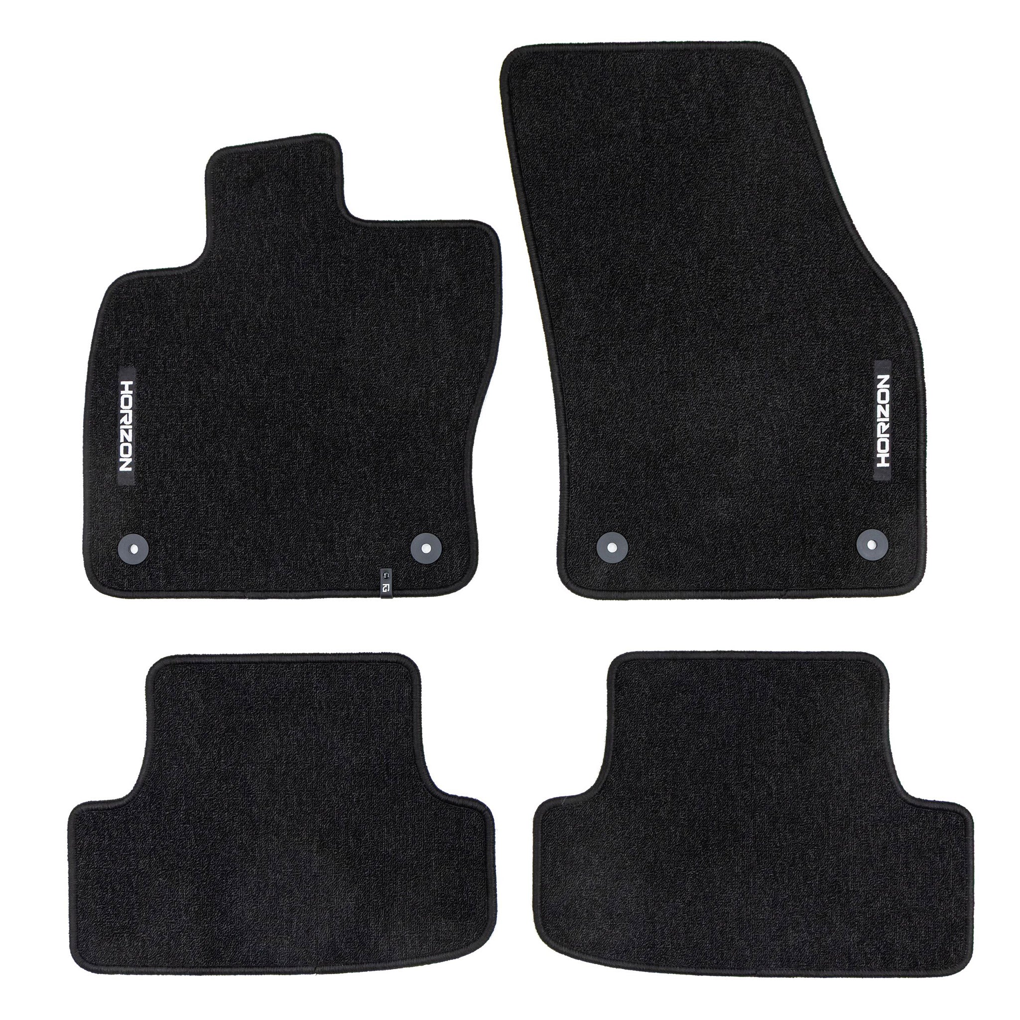Tapis de Sol de Voiture pour Audi Q2 2016-2020 Pre-FL Velours Imperméable 4Pcs
