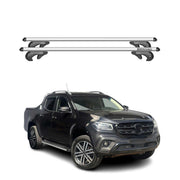 Barres de toit transversales pour Mercedes X Classe 2017-2020 90kg Alu Gris