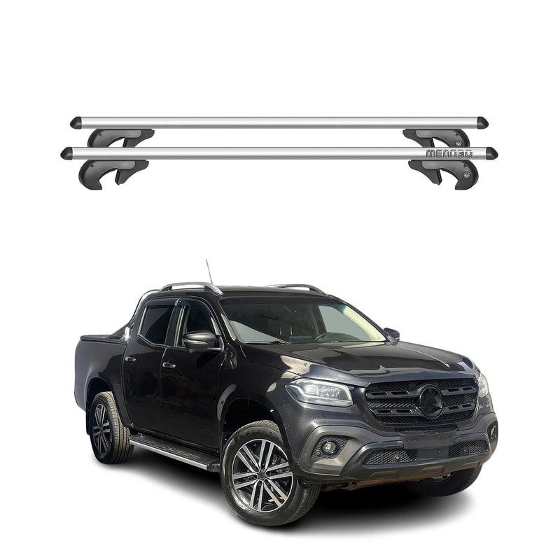 Barres de toit transversales pour Mercedes X Klasse 2017-2020 90kg Alu Gris