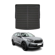 Tapis de coffre pour Skoda Kodiaq 2024-2027 5Places Noir 3D en Caoutchouc TPE