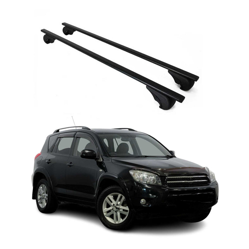 Barres de toit Transversales pour Toyota RAV4 2005-2012 Fer Noir