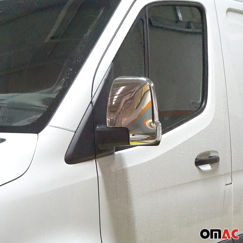 Coques de Rétroviseurs pour Mercedes Sprinter 907-910 2018-2025 en Acier Argenté