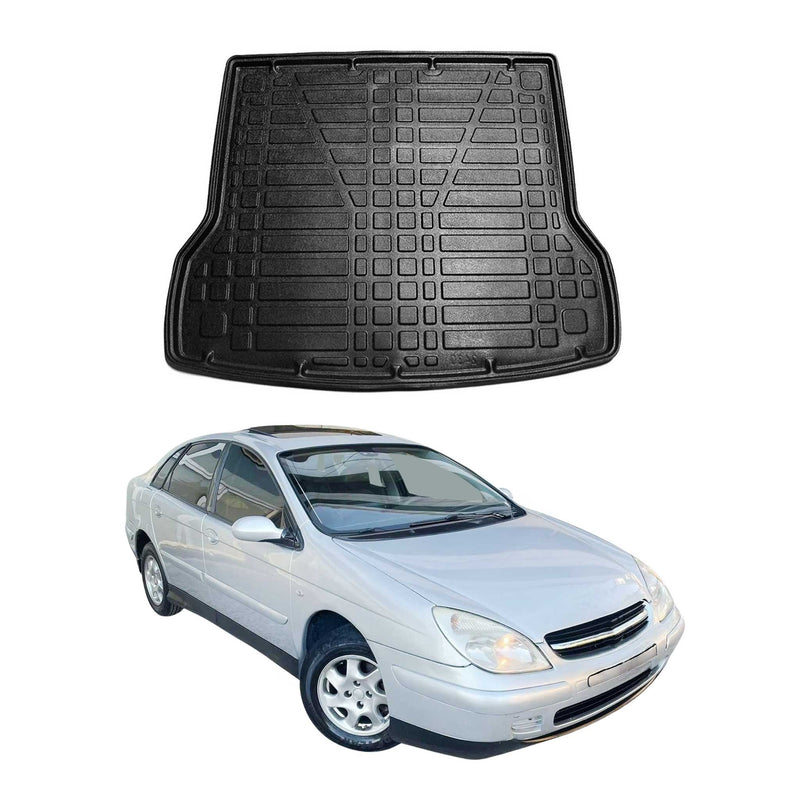 Tapis de Coffre pour Citroen C5 Break 2001-2008 Break en TPE Noir