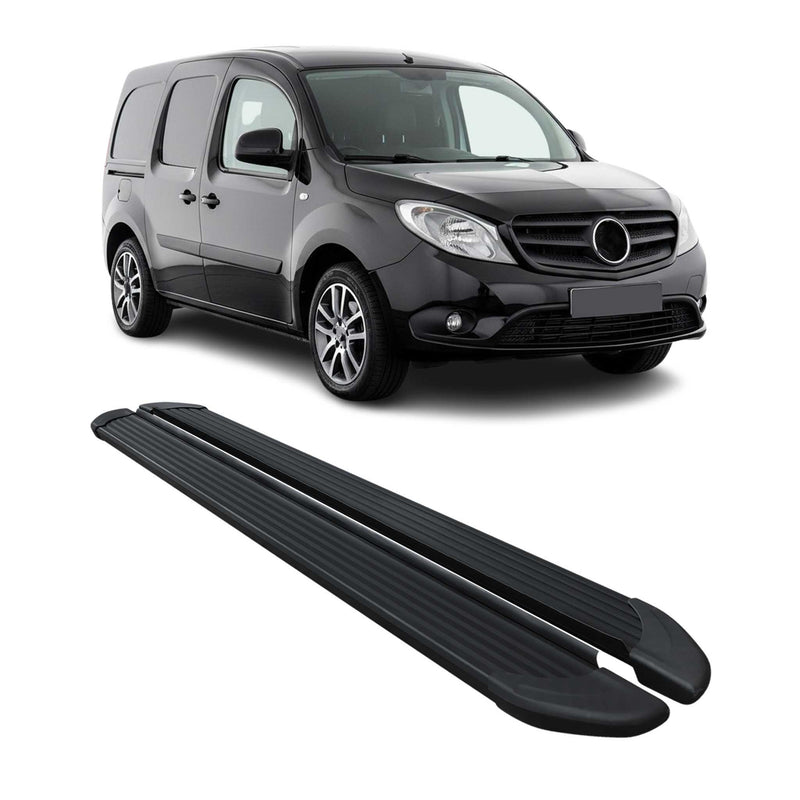 Marchepieds Latéraux pédale pour Mercedes Citan 2012-2021 Noir Aluminium 2Pcs