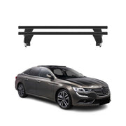 Menabo Barres de toit Transversales pour Renault Talisman 2015-2025 Alu Noir ABE