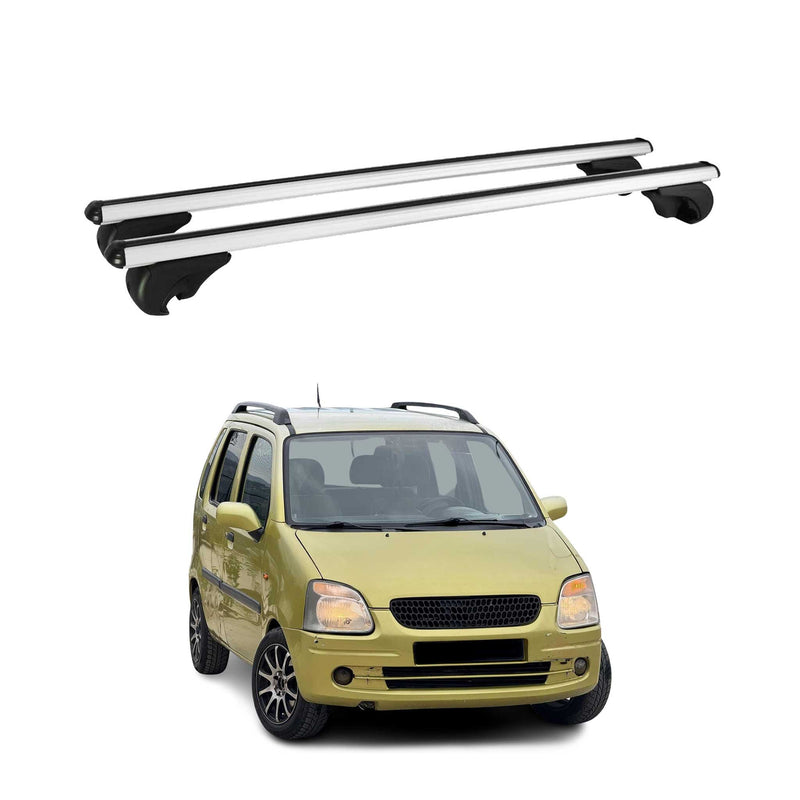 Barres de toit Transversales pour Opel Agila 2000-2015 Aluminium Argent