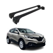 Barres De Toit Transversales pour Renault Kadjar 2015-2022 Aluminium Noir 2Pcs