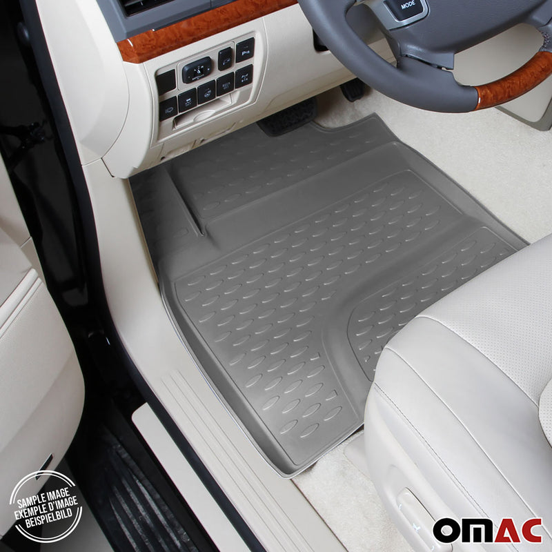 OMAC 3D Tapis de sol pour Audi A4 B8 2007-2016 caoutchouc TPE Gris 4Pcs