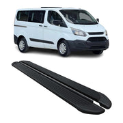 Marchepieds Latéraux pour Ford Transit Custom I 2012-23 L1 Court Noir Aluminium