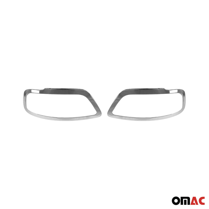 Cadre phare avant pour VW Caddy 2003-2010 en acier inox Chromé