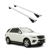 Barres de toit Transversales pour Mercedes Classe M W166 2011-2015 Fer Argent
