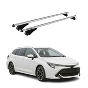 Tiger Barres de toit transversales pour Toyota Auris mk3 Break 2018-2022 Gris 2x