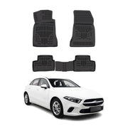 Tapis de sol pour Mercedes Classe A W177 2019-2027 Noir 3D en TPE 4Pcs