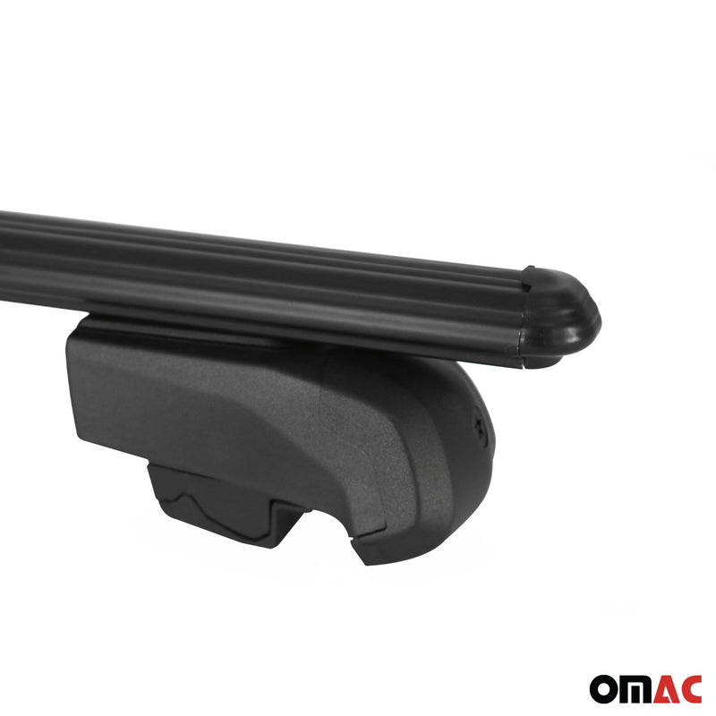 Barres de toit transversales pour Audi Q4 E-Tron 2021-2024 2x Alu Noir