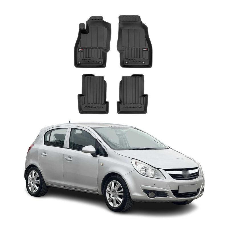Tapis de Sol pour Opel Corsa D 2006-2014 Caoutchouc TPE Noir