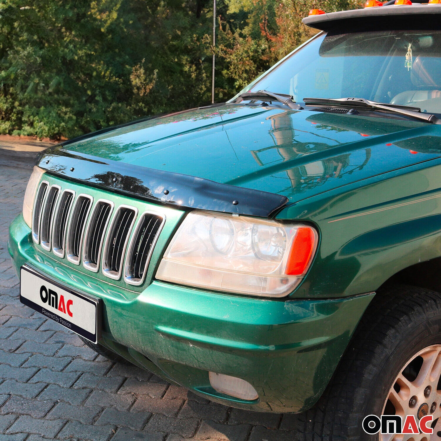 Deflecteurs d'air capot de voiture pour Jeep Grand Cherokee SUV 1998-2005 Noir