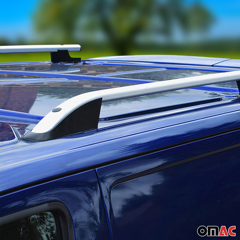 Barres de toit longitudinales pour Ford Transit 2014-2025 Long Aluminium Gris